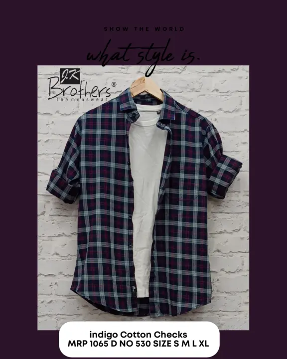 Men's Cotton Checks shirt  uploaded by Jk Brothers Shirt Manufacturer  on 5/12/2023