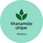 Business logo of Khanamsboutique