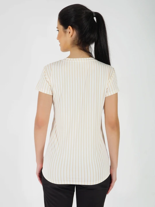 Goto nylon lycra print tshirts for womens  uploaded by Shrey creation  on 5/12/2023