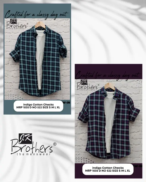 Men's Cotton Checks Shrit  uploaded by Jk Brothers Shirt Manufacturer  on 5/12/2023