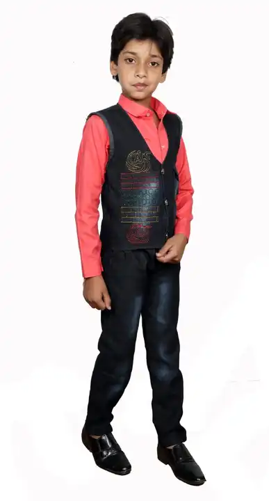 Kids boys denim baba suits uploaded by TH Tiago Creations on 5/12/2023
