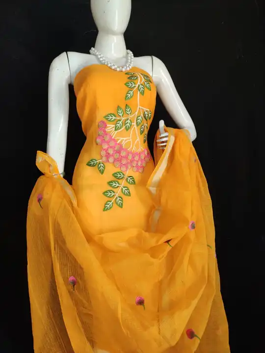 Kota doria embroidery work suit  uploaded by Ansari Handloom on 5/12/2023