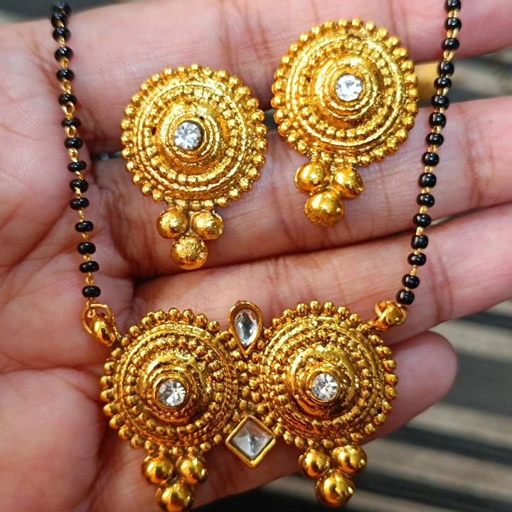 Mangalsutra with earrings uploaded by Mohit shopify on 5/12/2023