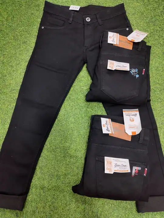 7 Steps Mens Heavy Cotton Knitting Special Black Jeans (28/36) uploaded by Aarav Collection on 5/12/2023