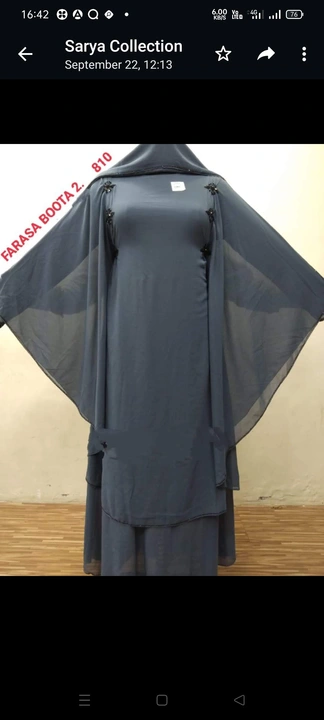 Nida zorget farasha  uploaded by Aariz burqa manufacturing and supplyer on 5/28/2024