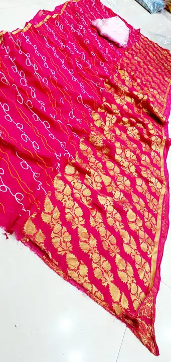 *beautiful color combination Saree for all ladies*

🥰🥰pure Georgette zari  with beautiful zari wai uploaded by Gotapatti manufacturer on 5/13/2023