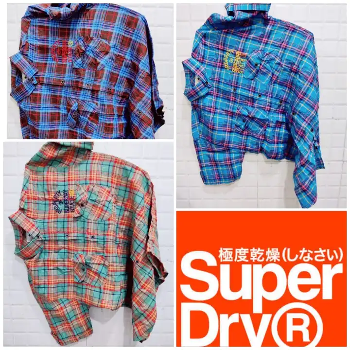 *SUPERDRY HALF SLEEVE  CHECKS*
SIZE M.L.XL
FABRIC TWILL 40/40 uploaded by business on 5/13/2023