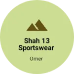 Business logo of Shah 13 sportswear
