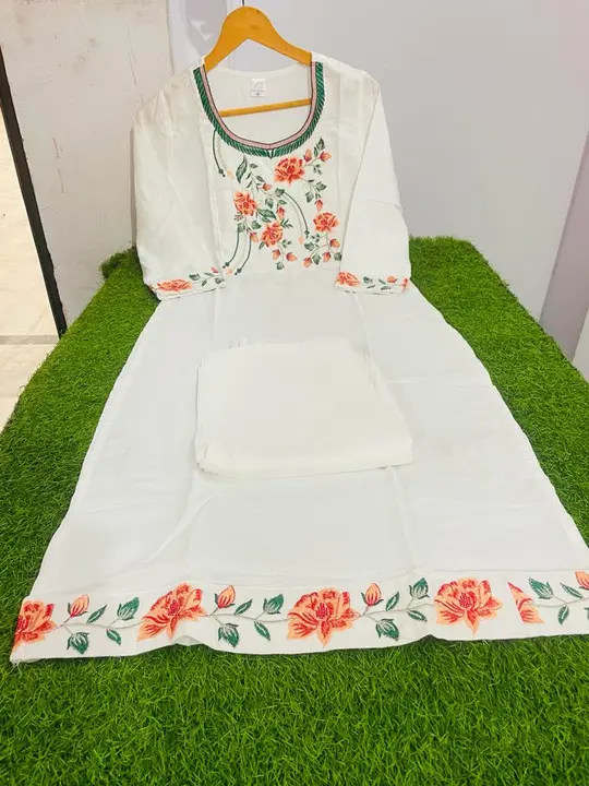 heavy Embroidery Kurti and pant 

⭐️ Size :- S to 3 XL 

⭐️ fabric :- Reyon 

⭐️ Color’s:- two colou uploaded by Online Ladies Dresses on 5/13/2023