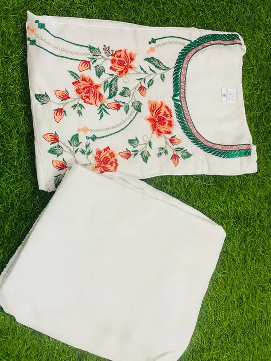 heavy Embroidery Kurti and pant 

⭐️ Size :- S to 3 XL 

⭐️ fabric :- Reyon 

⭐️ Color’s:- two colou uploaded by Online Ladies Dresses on 5/13/2023