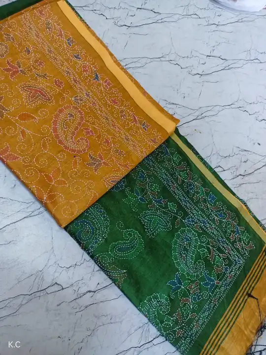 Handloom printed saree uploaded by business on 5/13/2023