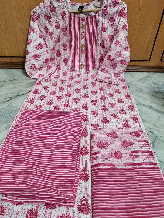 Cotton kurti pant dupatta  uploaded by Ruhi Collection  on 5/13/2023