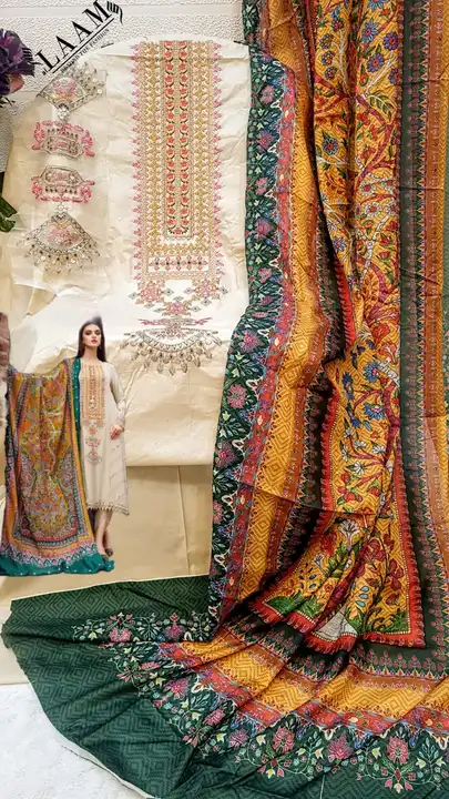 Al laam present pure lawn single available  uploaded by Heena fashion house on 5/13/2023