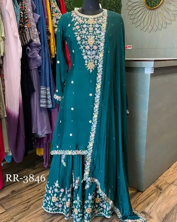 Post image RR- 3846           🇮🇳

Ready To Wear 💐
 
Pure Chinon Ready To Wear kurta With Attached Lining And Beautiful Resham Sequence Cutdana Dori And Zari Work💐

Pure Chinon Dupatta With Beautiful Resham Dori And Sequence Work💐

Pure Chinon Ready To Wear  Garara With Attached Lining And Beautiful Resham Dori And Sequence Work💐

Size Ready Kurta 42+2
Lenght 41
Garara Waist Uptill 38 Lenght 43💐

Price ₹ 5895 + ✈️

Worldwide Delivery

FOR DAILY UPDATES FOLLOW MY
FACEBOOK PAGE🌸👇👇
https://www.facebook.com/nehar1606/

INSTAGRAM PAGE🌸👇👇
https://www.instagram.com/n_r_collections_tsk/

Active resellers join group for daily updates 
👇👇
https://chat.whatsapp.com/G6SUaXlpdqd5TpAVs2sOhK

#n_r_collections_tsk #onlineshopping  #indianethnicwear #indianstyle  #trending  #designerwear  #kolkata #fashion #fashionblogger #fashionista  #AndhraPradesh #Telangana #india #Punjab #punjabisuits #punjabiwedding #karachi #marriage #maharashtra  #chennai #kerala  #beautifulwomens  #womanownedbusiness #tamil #tamilnadutourism #rajasthan #rajkot #WestBengal #delhi #indianfashionblog