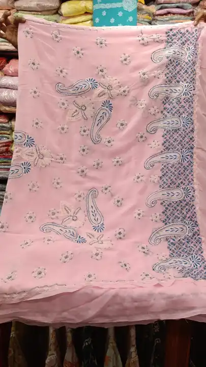 Chikankari sarees uploaded by business on 5/13/2023
