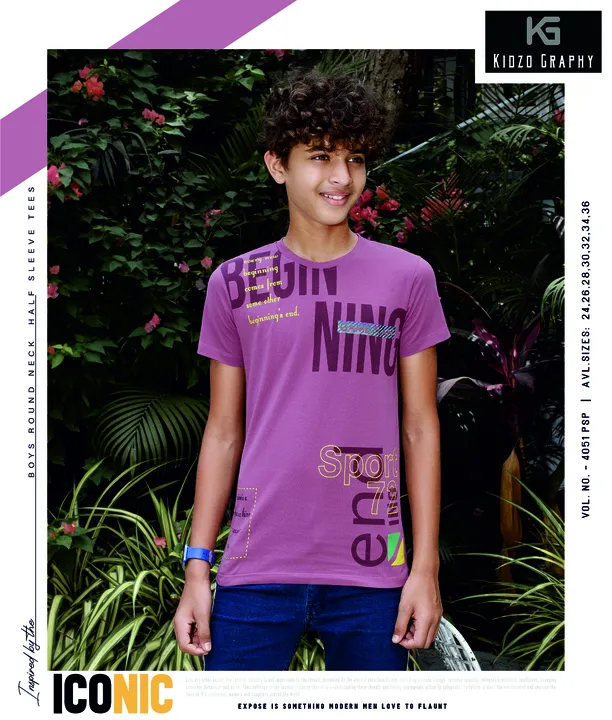 Boy's S/J Cotton Printed Round Neck Half Sleeves Tee uploaded by Amarratva Knitwears Private limited on 5/31/2024