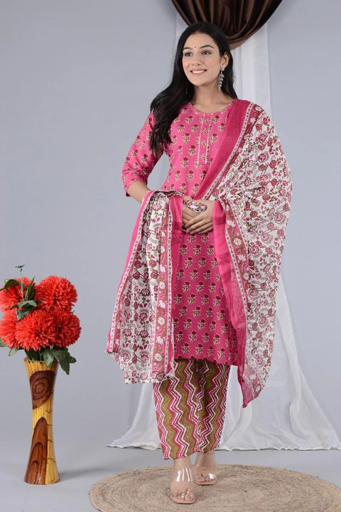 Rayon printed kurti ,pant with duppata  uploaded by Aayan fashion on 5/13/2023