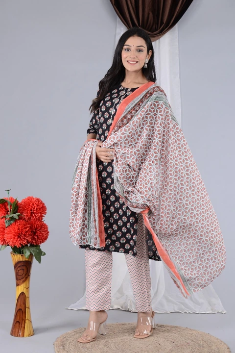 Rayon printed kurti ,pant with duppata  uploaded by Aayan fashion on 5/13/2023