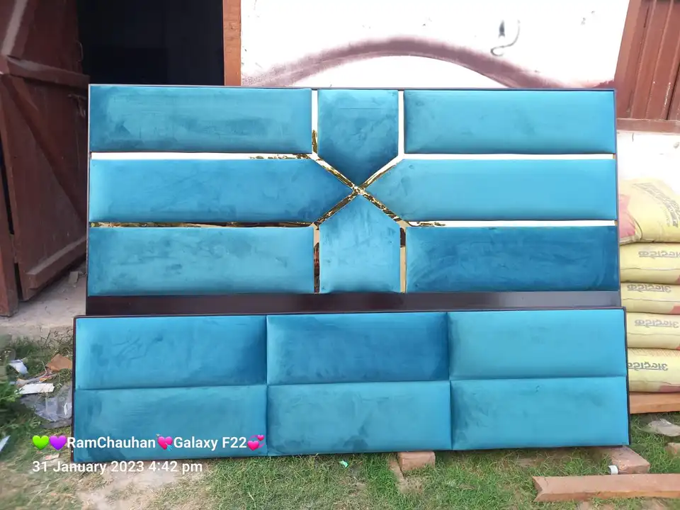 Double bed velvet palang  uploaded by The furniture life style on 5/30/2024