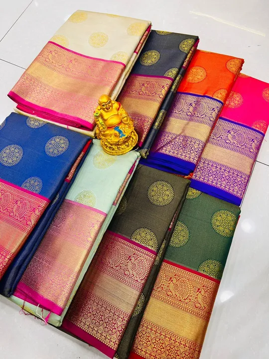 Post image Price ₹1099/- 😍

Kanchipuram Handloom Weaving Silk Saree With Rich Contrast Zari Wooven Pallu n Rich Zari Wooven Border With Figure Desgin n Contrast Barcode Blouse
Pure Kanchipuram tissue silk saree