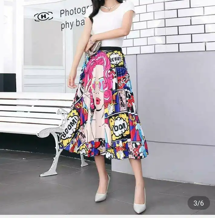 Printed long skirt  uploaded by The Style Club on 5/13/2023