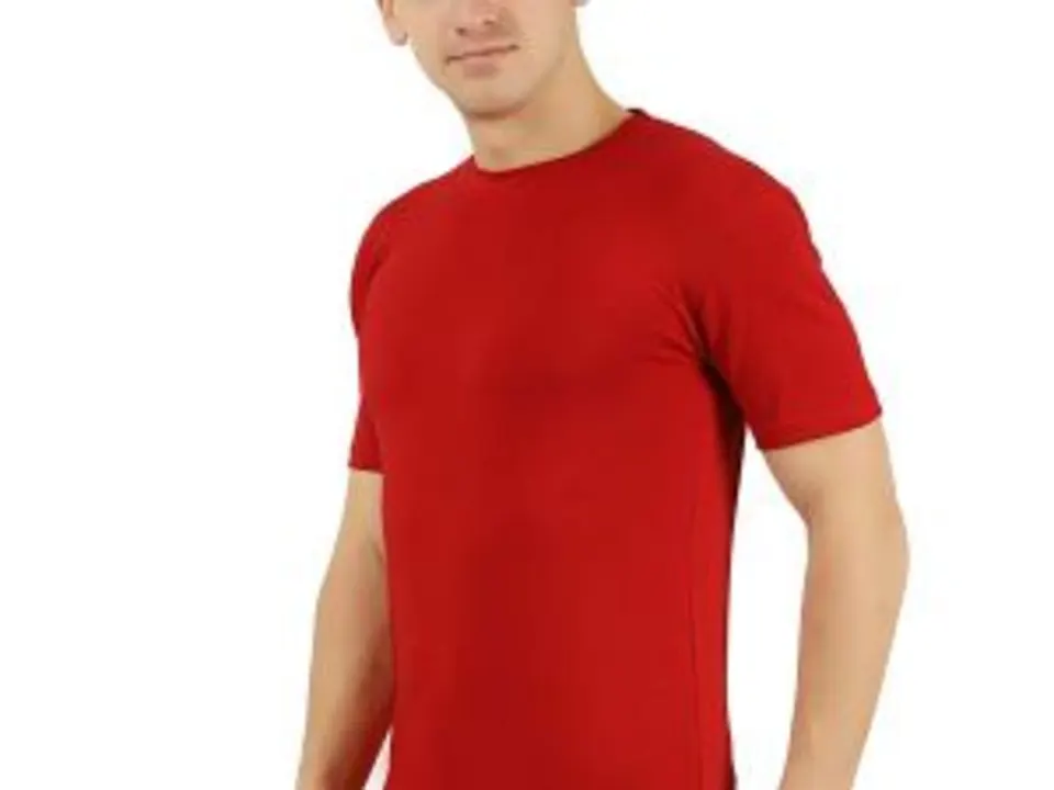 Red round neck T-shirts  uploaded by Garshima Fashion on 5/13/2023