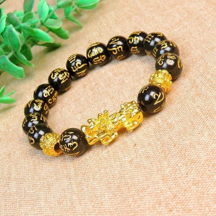 Lucky Charm Feng Shui Black Obsidian  Bracelets uploaded by Agate Gemstone jewelry parlour on 3/9/2021