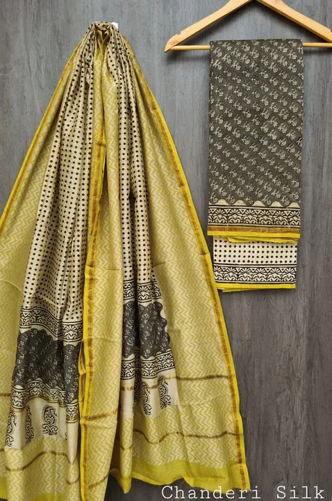 Chanderi silk suit  uploaded by Bagru Hand Block Print Jaipur on 5/13/2023