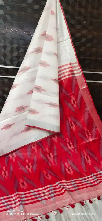 Cotton Ikkat Weaving Design Saree  uploaded by Kiran Textile on 5/13/2023
