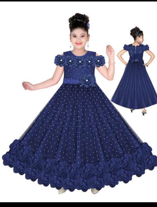 Post image Amnacreation baby girls gaown 
Age: 4-5, 5-6, 6-7, 7-8, 8-9, 9-10years gaown is here
 hurry up order now
Blue colour