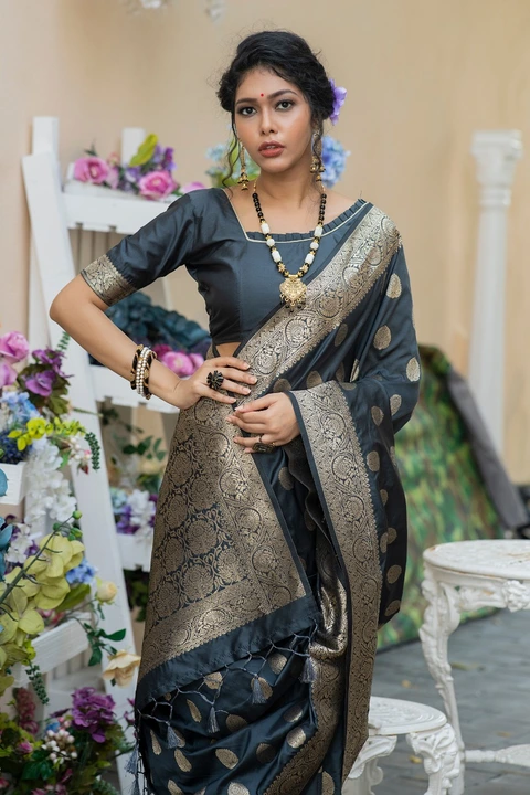 Soft banarasi katan silk saree uploaded by VARDHAK COLLECTION  on 5/13/2023