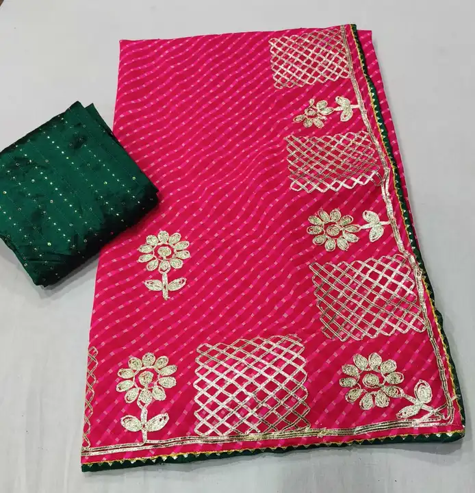 Gota patti lace bodar saree  uploaded by Trupti Creation on 5/13/2023