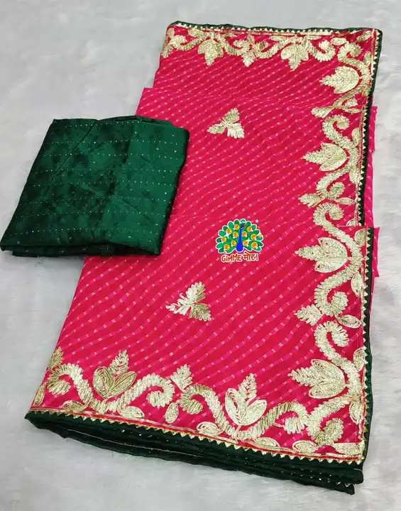 Gota patti lace bodar saree  uploaded by business on 5/13/2023