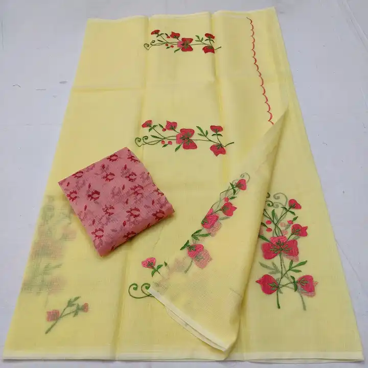 Kota doria embroidery work saree  uploaded by Ansari Handloom on 5/13/2023