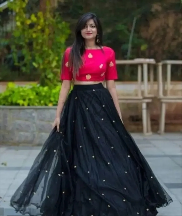 Post image Emrodari Semi-Stichtd Womans Lehenga choli

 Color:  Black

 Fabric:  Net

 Type:  Semi Stitched

 Style:  Embroidered

Waist: 42.0 - 44.0 (in inches)

Bust: 42.0 - 44.0 (in inches)

null