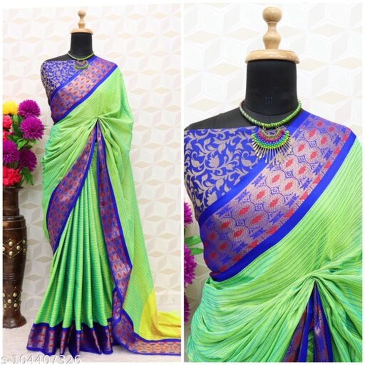 😍Saree look Rich soft cotton silk With Beautiful  Tone  colour saree😍 uploaded by Bandhani handcrafted on 5/13/2023