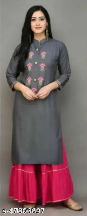 Kurti with sarara set uploaded by Panghat collection on 5/13/2023