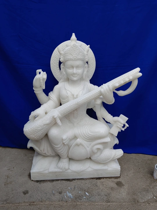 Saraswati marble Murti uploaded by Marble murti arts on 5/14/2023