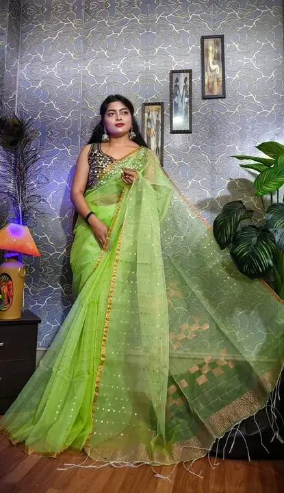 Sequence moslin Saree with BP  uploaded by Soumya Textile on 5/14/2023
