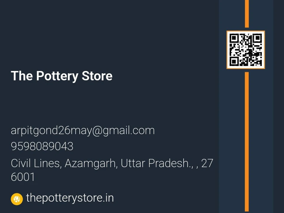 Visiting card store images of The Pottery Store