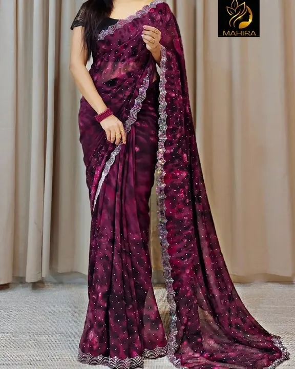 Georgette saree  uploaded by business on 5/14/2023