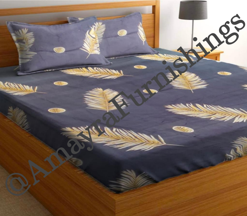 240 TC Double Fitted Bedsheet With 2 Pillow Cover uploaded by Amayra Decor on 5/14/2023