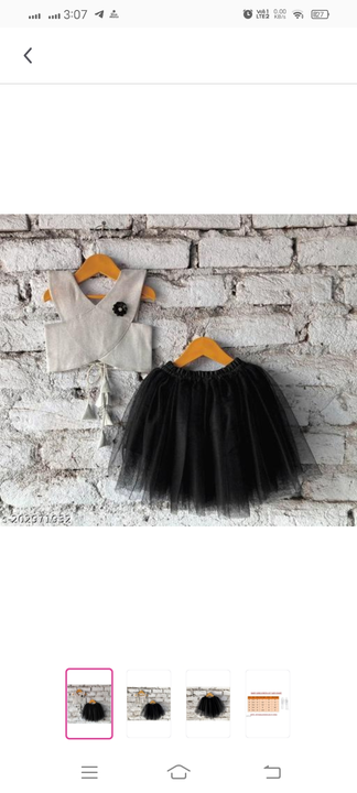 Party wear Skirt kids baby girl clothing set uploaded by Shiyal Enterprise on 5/14/2023