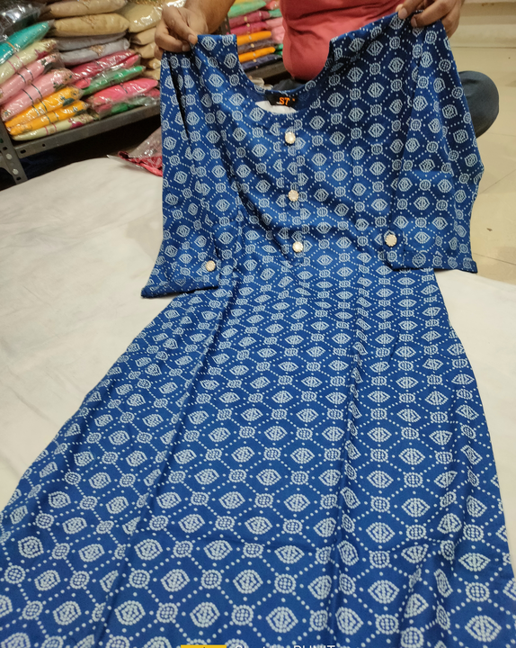 Cotton+rayon kurti by pr uploaded by PR TRADERS on 5/17/2024