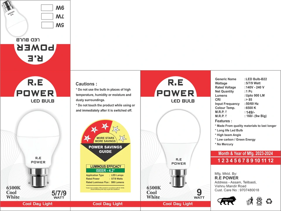 R.E POWER LED BULB  uploaded by business on 5/14/2023