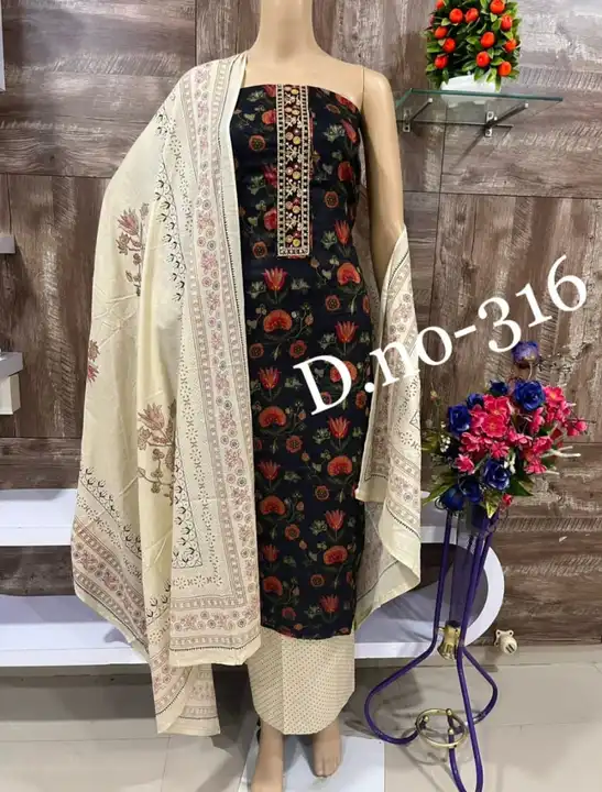 Heavy cotton embroidery suit  uploaded by Online business on 5/14/2023