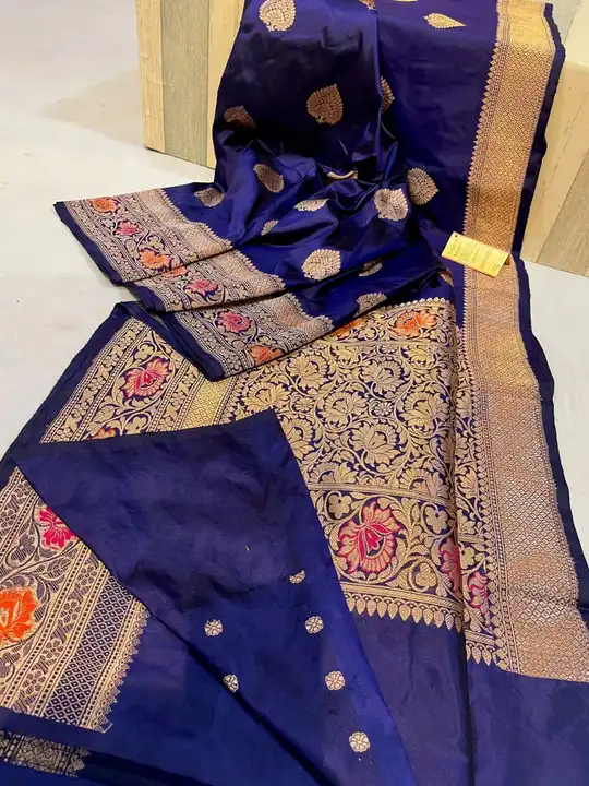 Pure Handloom Kataan Silk Minakari Saree with Antique Zari uploaded by Ayesha Fabrics on 5/14/2023