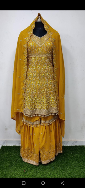 Iqra kali top with ghagra full zarkan  uploaded by Humera fashion on 5/14/2023