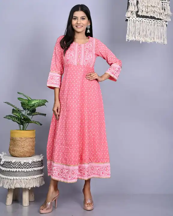 Printed anarkali uploaded by business on 5/14/2023