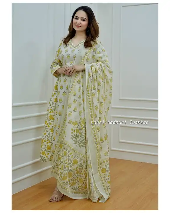 Cotton kurta pant and dupatta sets uploaded by business on 5/14/2023